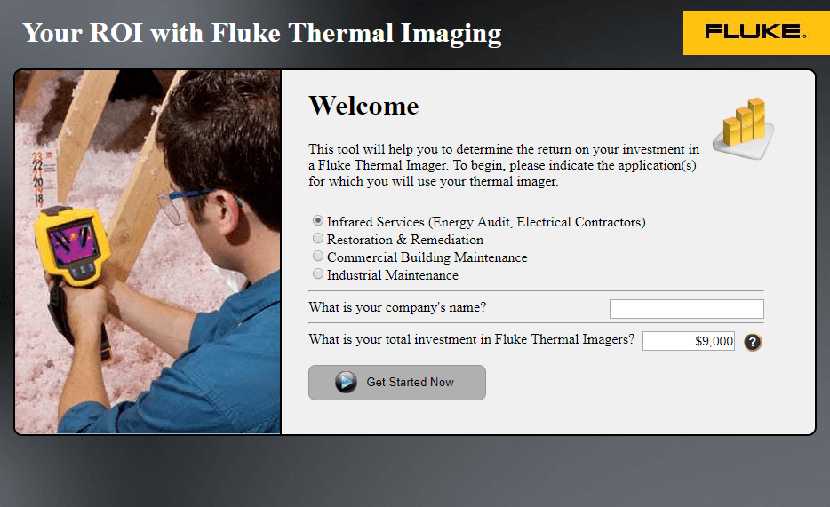 Fluke Ti ROI calculator