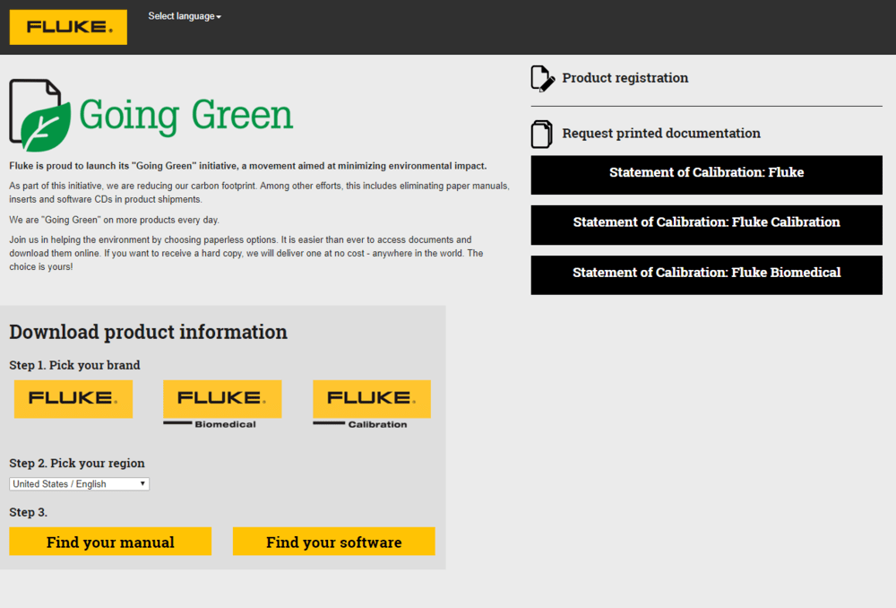 Fluke Going green