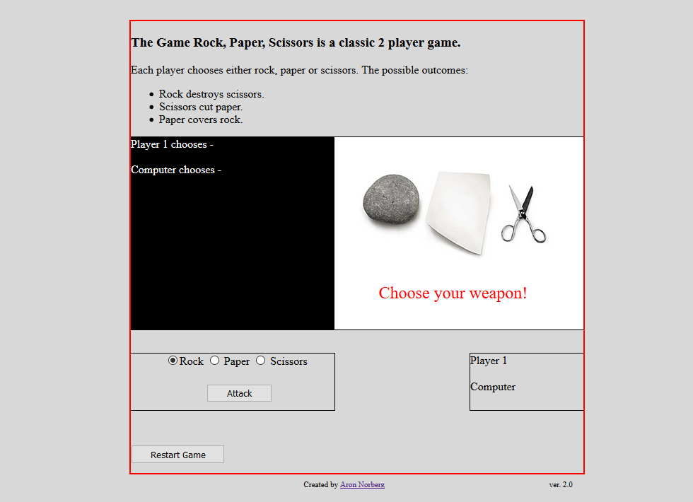 Rock Paper Scissors game